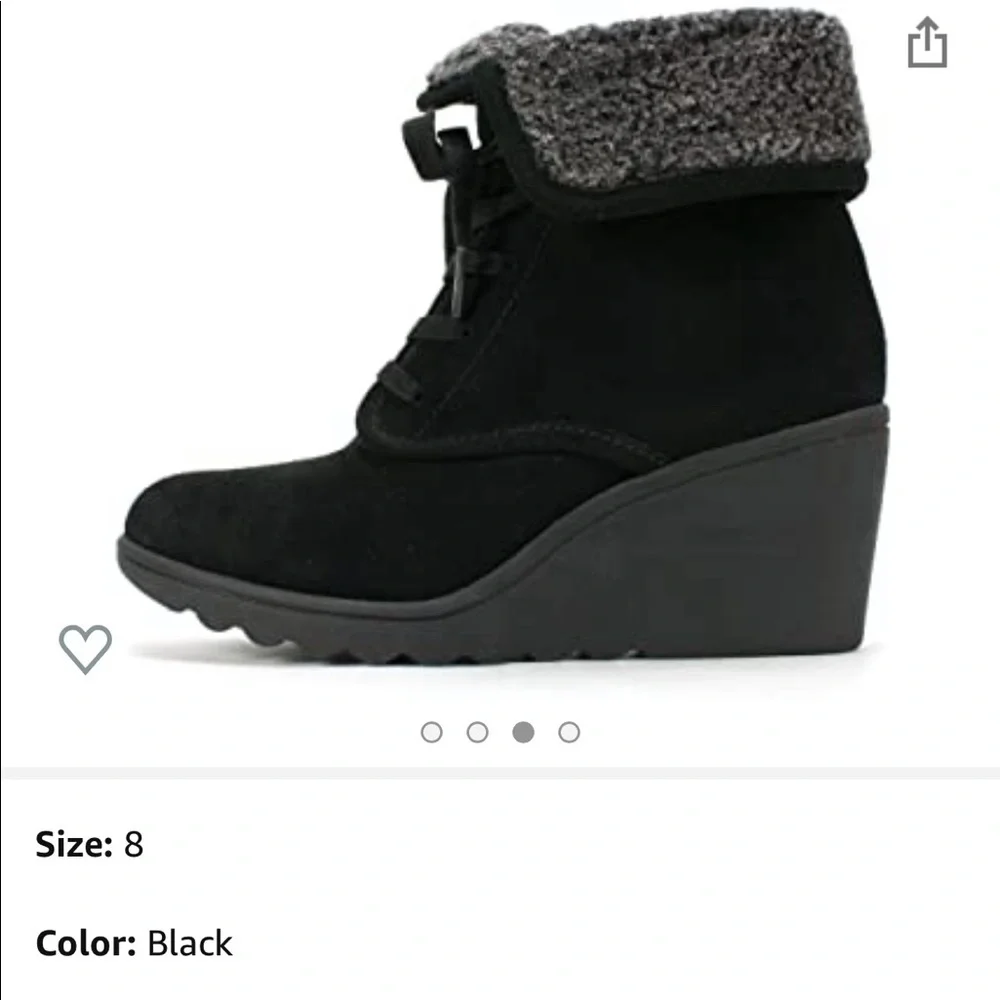 White mountain black suede KoKo boots